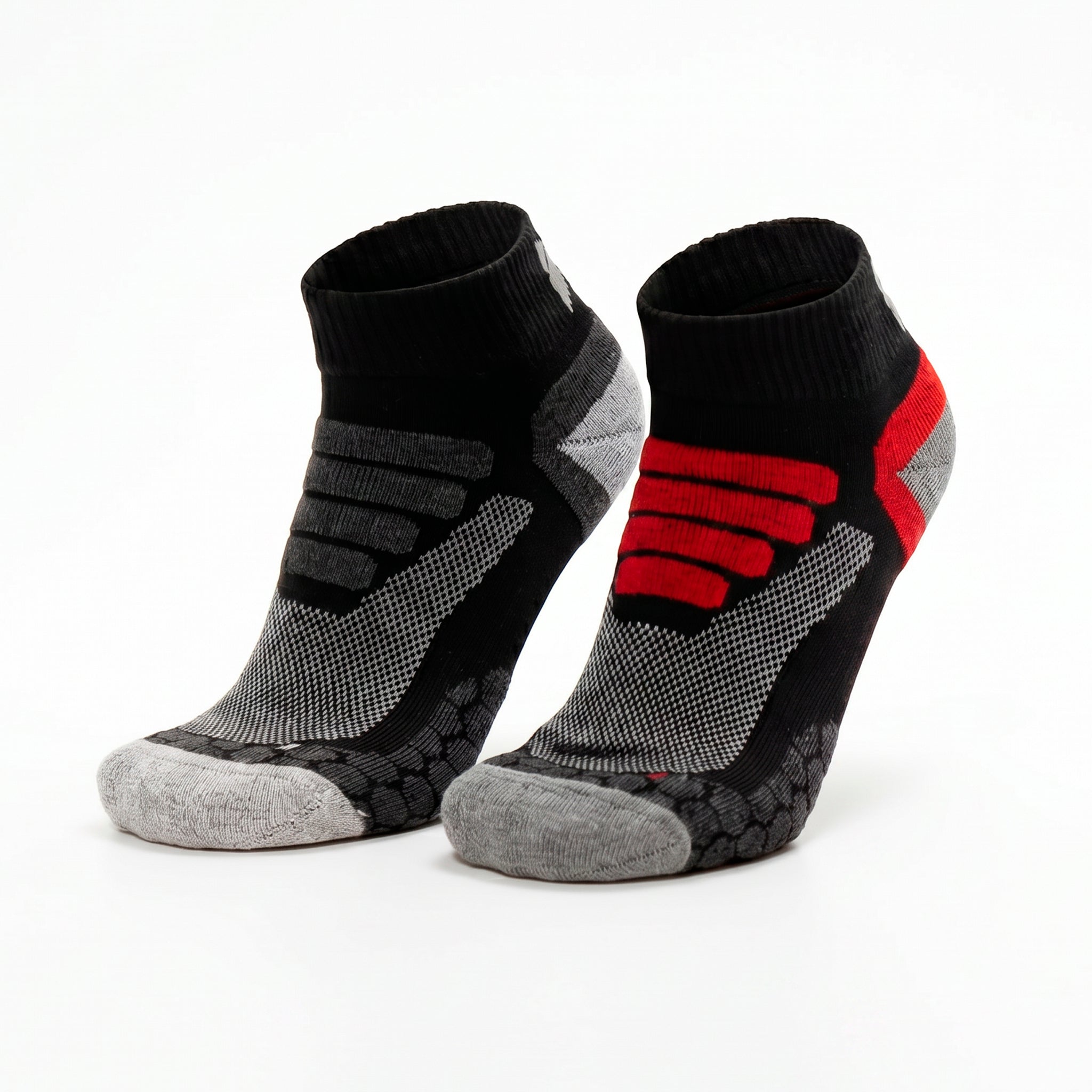 Meias Técnicas Caminhada curtas “Coolmax®” ● Proteção ● Pack 2 Pares ● Multi Preto