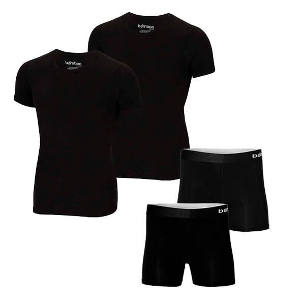 Pack 2 + 2 T-Shirts e Boxers Homem em Bambu