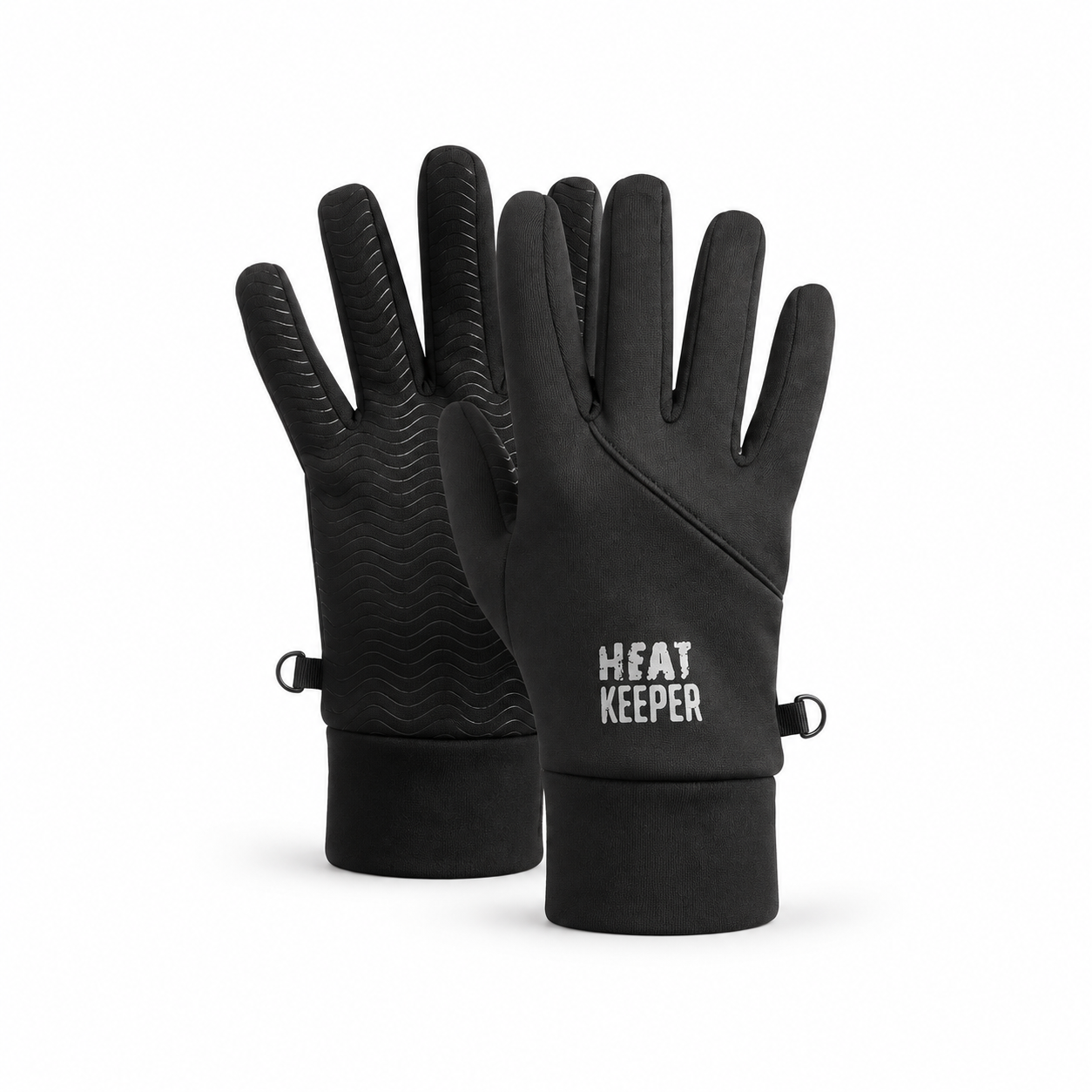 Guantes Térmicos Deportivos Heatkeeper TOG 2,8 con Palma Antideslizante • Negro