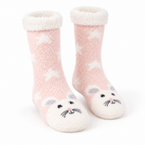 Calcetines de Casa Suaves y Antideslizantes con Estrellas • Rosa