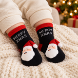 Meias de Natal para Bebé em Algodão com Antiderrapante • Pai Natal
