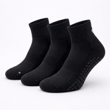 Calcetines Pilates & Yoga “Grip Balance” • Estabilidad y Seguridad • Pack 3 Pares • Negro