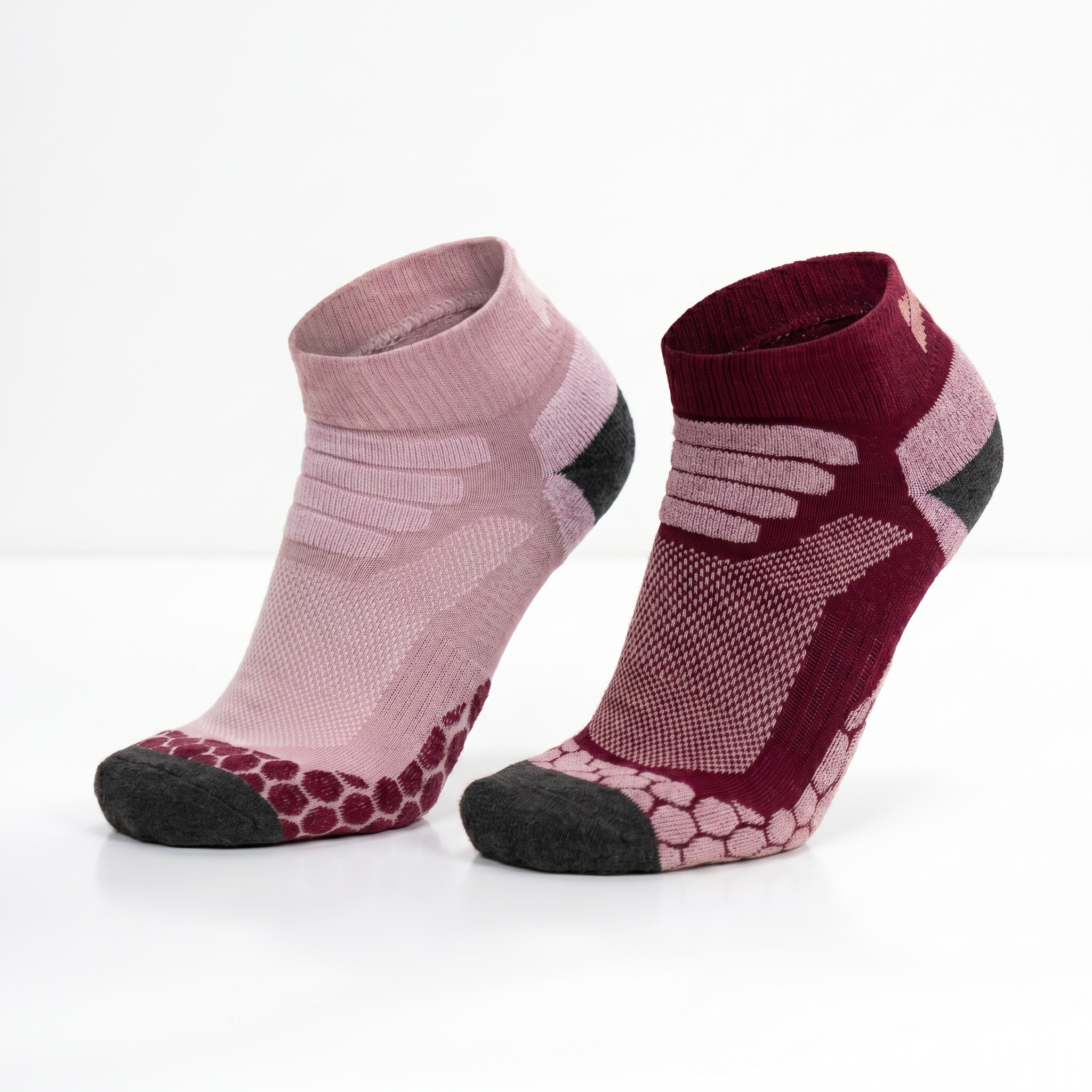Meias Técnicas Caminhada curtas “Coolmax®” ● Proteção ● Pack 2 Pares ● Multi Rosa