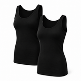 Singlets Mujer “Bamboo Fresh” • Frescura y Ligereza • Pack 2 • Negro