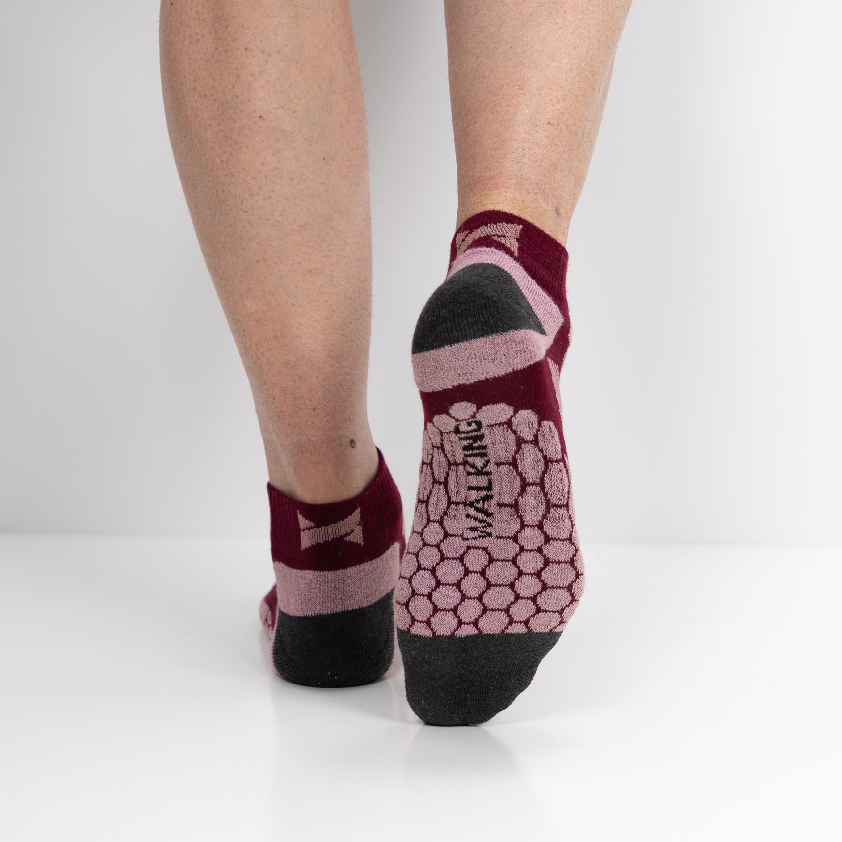Meias Técnicas Caminhada curtas “Coolmax®” ● Proteção ● Pack 2 Pares ● Multi Rosa