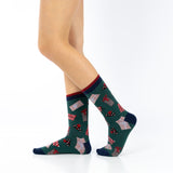 Bola de Navidad con 2 pares de calcetines mujer navideños