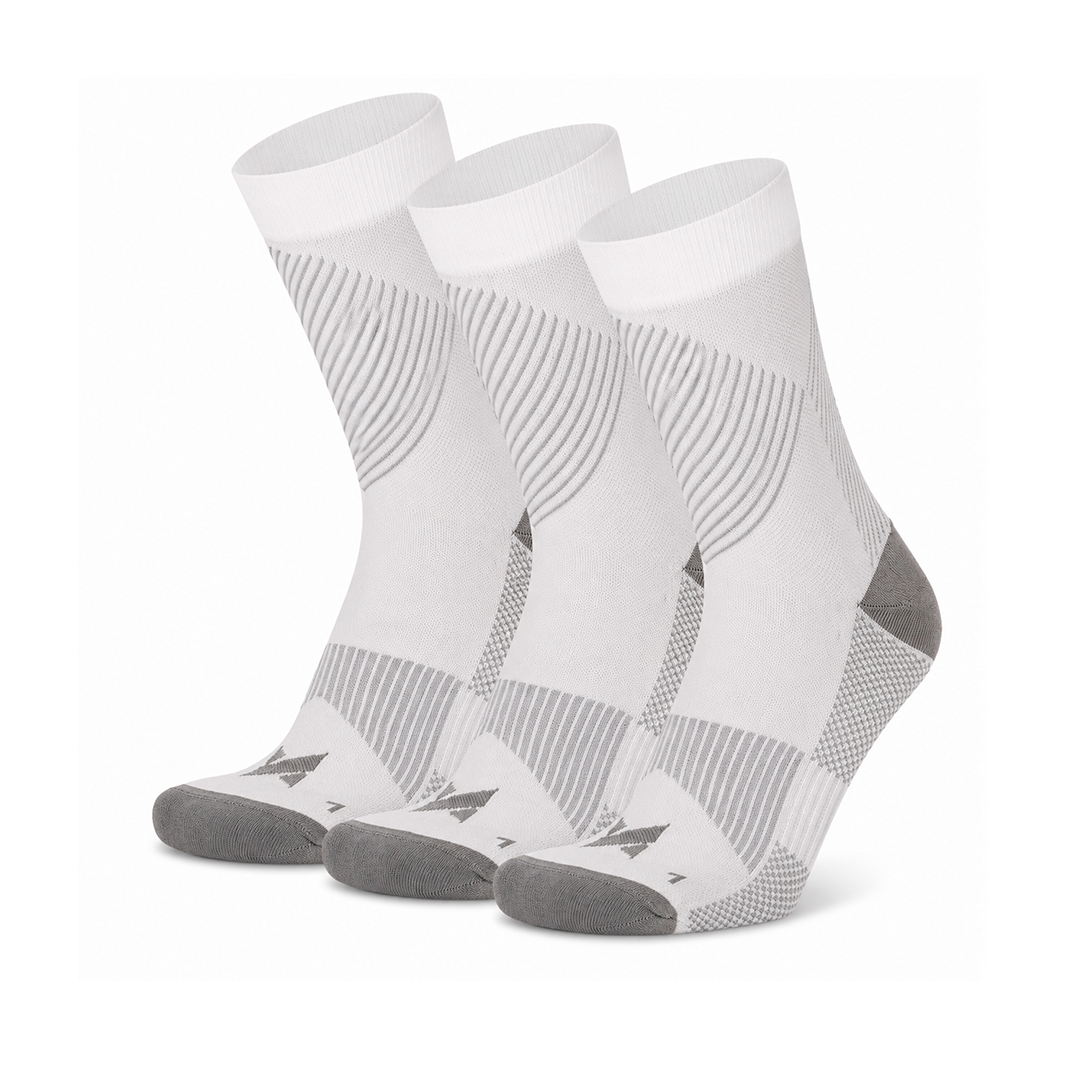 Calcetines de Compresión “Active” • Soporte y Recuperación • Pack 3 Pares • Blanco
