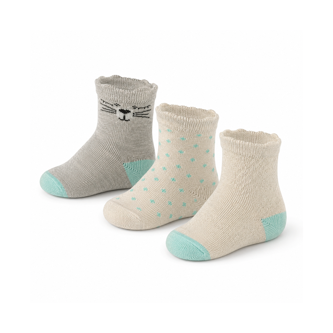 Pack 3 Pares Calcetines Niño Algodon Trendy