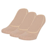 Pack de 3 pares de calcetines invisibles lisos con plantilla de bambú