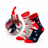 Bola de Natal com Meias "de Neve” • 2 Pares para Criança • Boneco de Neve