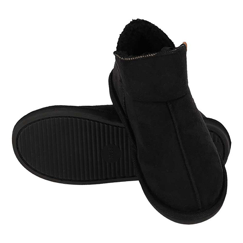 Botas de casa em camurça para mulher, quentes e confortáveis, com sola antiderrapante. Perfeitas para os dias frios de inverno.