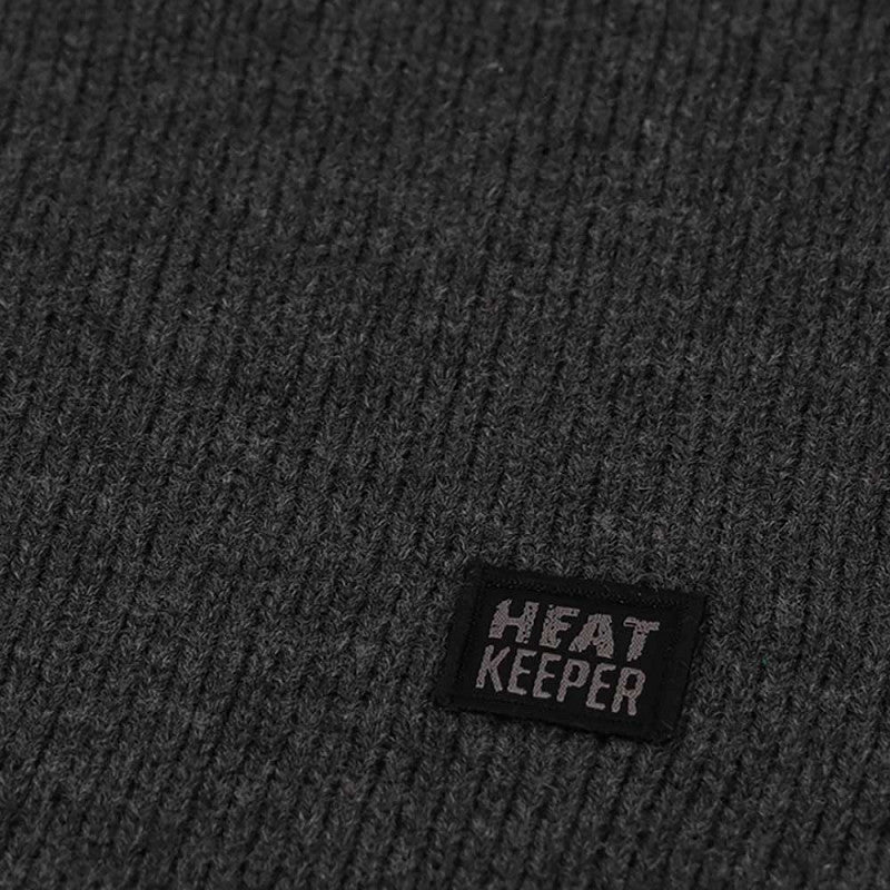 Cachecol térmico de malha Heatkeeper em cinza escuro, ideal para inverno e atividades ao ar livre