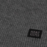 Cachecol térmico de malha Heatkeeper para homem, cinza, ideal para inverno e atividades ao ar livre.