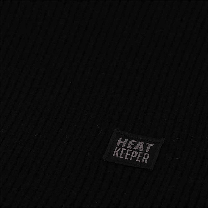 Cachecol térmico de malha Heatkeeper para homem, preto, ideal para inverno e atividades ao ar livre