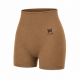 Shorts cortos deportivos • Confort y efecto moldeador • coñac