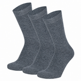 Meias “Soft Comfort” • Suaves e Sem Costuras • Algodão • Pack 3 Pares • Cinza Médio B