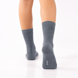 Meias “Soft Comfort” • Suaves e Sem Costuras • Algodão • Pack 3 Pares • Cinza Médio B