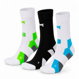 Calcetines de Ciclismo "Quick Dry" • Ajuste y Protección • Pack de 3 Pares • Multi Blanco