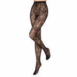 Pantis “Dark Floral” • Estampado Floral de Encaje • Negro