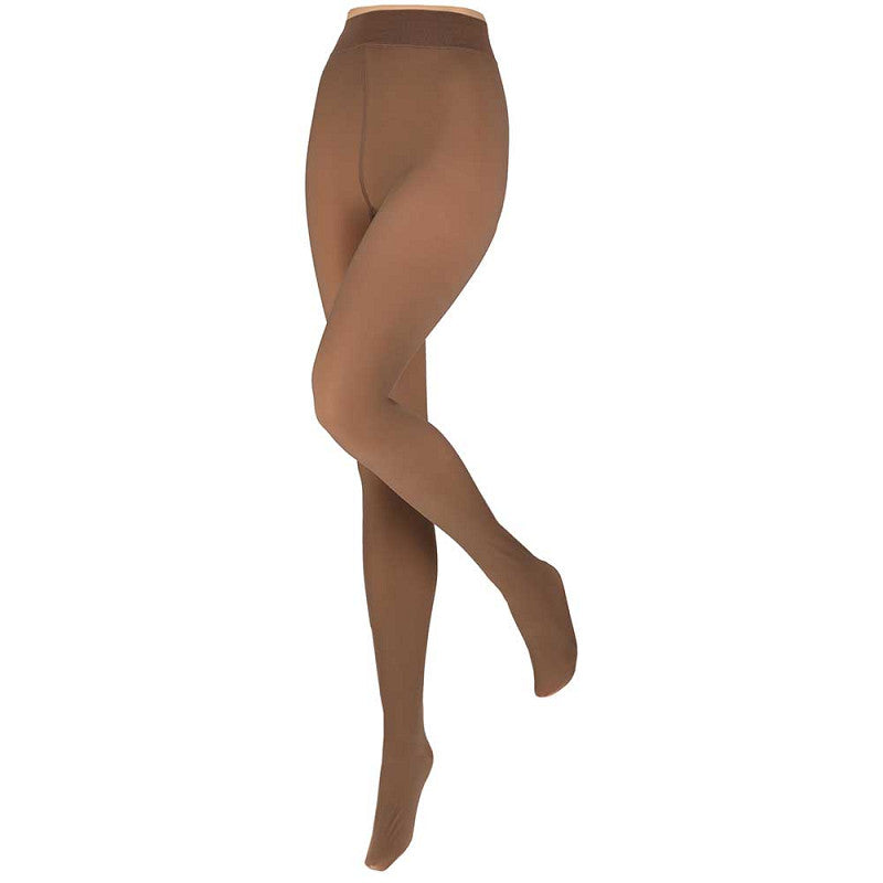 Collants térmicos Sarlini para mulher, forrados a polar e com efeito semi-transparente. Confortáveis, elegantes e ideais para usar com saias ou vestidos no inverno.