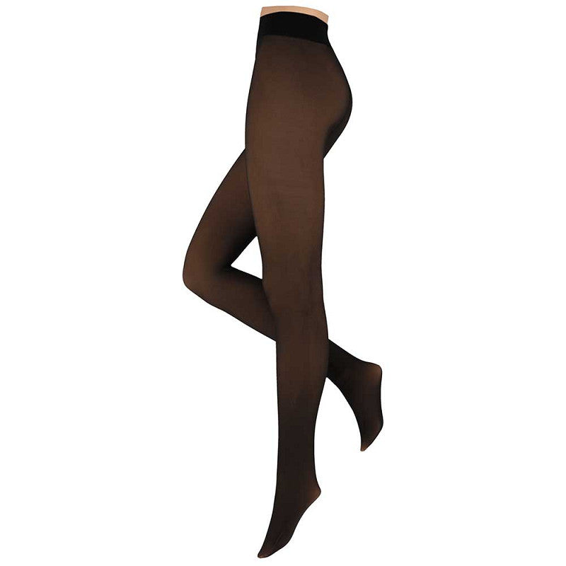 Collants térmicos Sarlini para mulher, forrados a polar e com efeito semi-transparente. Confortáveis, elegantes e ideais para usar com saias ou vestidos no inverno.