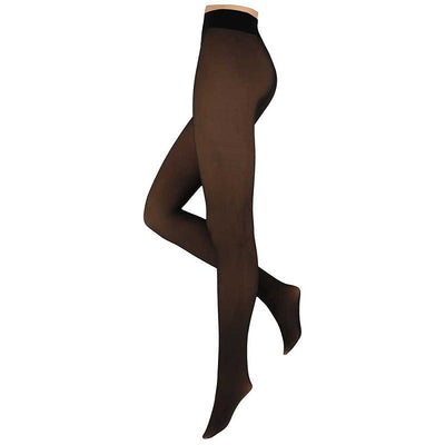 Collants térmicos Sarlini para mulher, forrados a polar e com efeito semi-transparente. Confortáveis, elegantes e ideais para usar com saias ou vestidos no inverno.