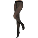 Collants térmicos Sarlini para mulher, forrados a polar e com efeito semi-transparente. Confortáveis, elegantes e ideais para usar com saias ou vestidos no inverno.