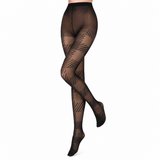 Pantis “Checker” • Estampado Geométrico • 40 DEN • Negro