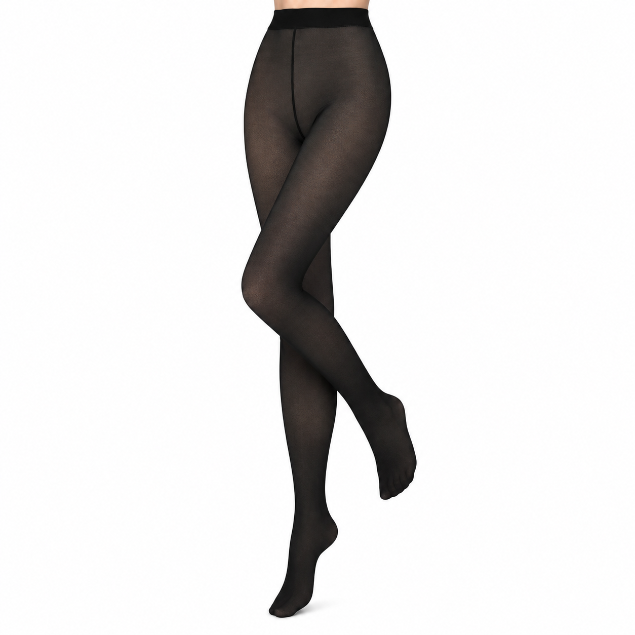 Collants Mulher “Thermal Illusion” • Térmicos com Efeito Transparente • Preto