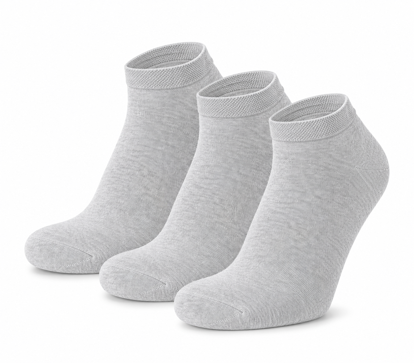 Pack 3 pares de calcetines cortos Lisos de BAMBÚ