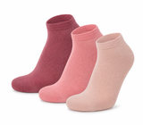 Meias Curtas “Silk Touch” ● Suavidade Extrema Bambu ● Pack 3 Pares ● Multi Rosa