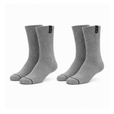 Calcetines “Elite Crew” • Comodidad y Resistencia • Algodón Superior • Pack 2 Pares • Gris