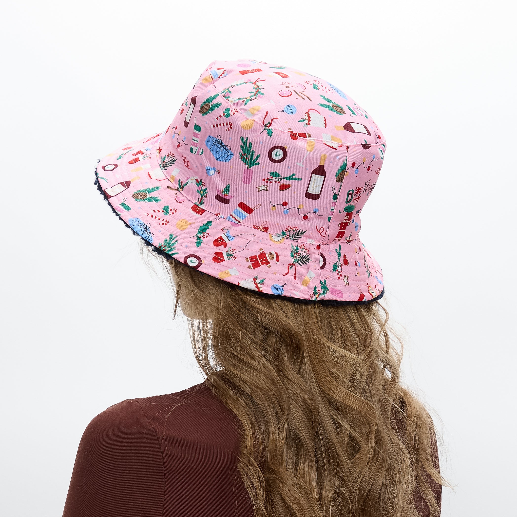 Sombrero Bucket de Navidad reversible