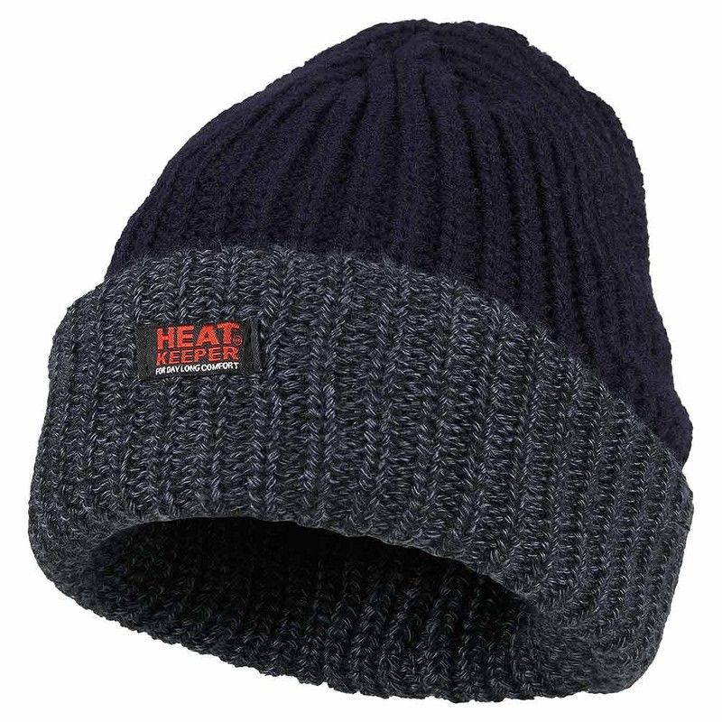Gorro térmico Heatkeeper para homem, com forro polar macio e malha canelada. TOG 3.4, quente, confortável e ideal para atividades ao ar livre no inverno.