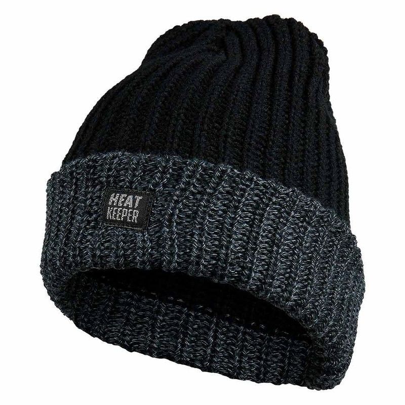 Gorro térmico Heatkeeper para homem, com forro polar macio e malha canelada. TOG 3.4, quente, confortável e ideal para atividades ao ar livre no inverno.