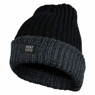 Gorro térmico Heatkeeper para homem, com forro polar macio e malha canelada. TOG 3.4, quente, confortável e ideal para atividades ao ar livre no inverno.