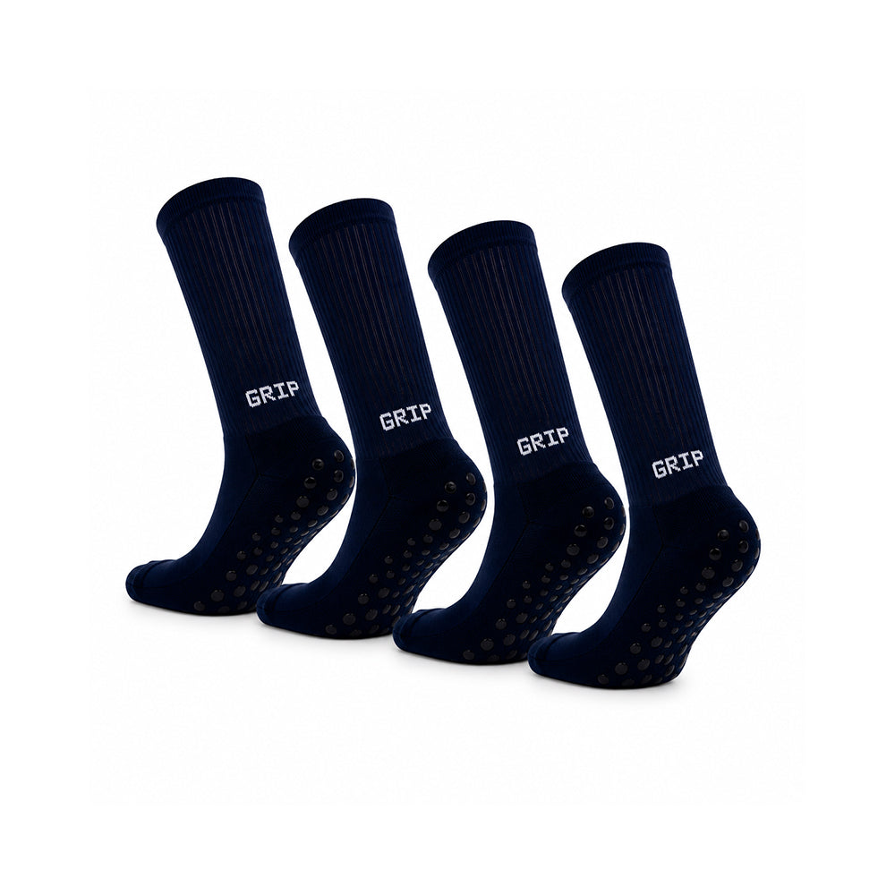 Calcetines Grip Pro • Antideslizantes • Pack 2 Pares • Marino