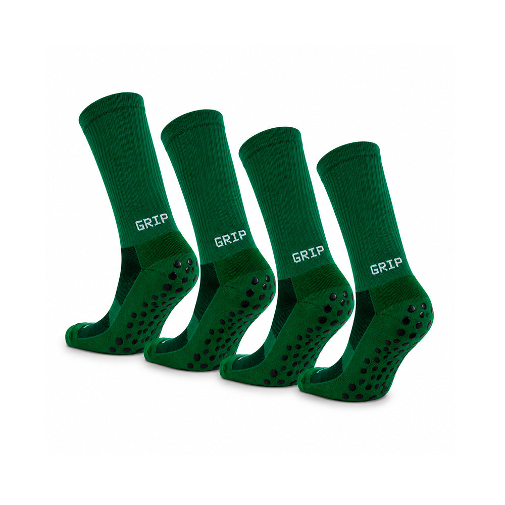 Meias Grip Pro • Antiderrapantes • Pack 2 Pares • Verde