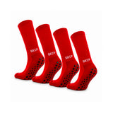 Calcetines Grip Pro • Antideslizantes • Pack 2 Pares • Rojo