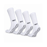 Calcetines Grip Pro • Antideslizantes • Pack 2 Pares • Blanco