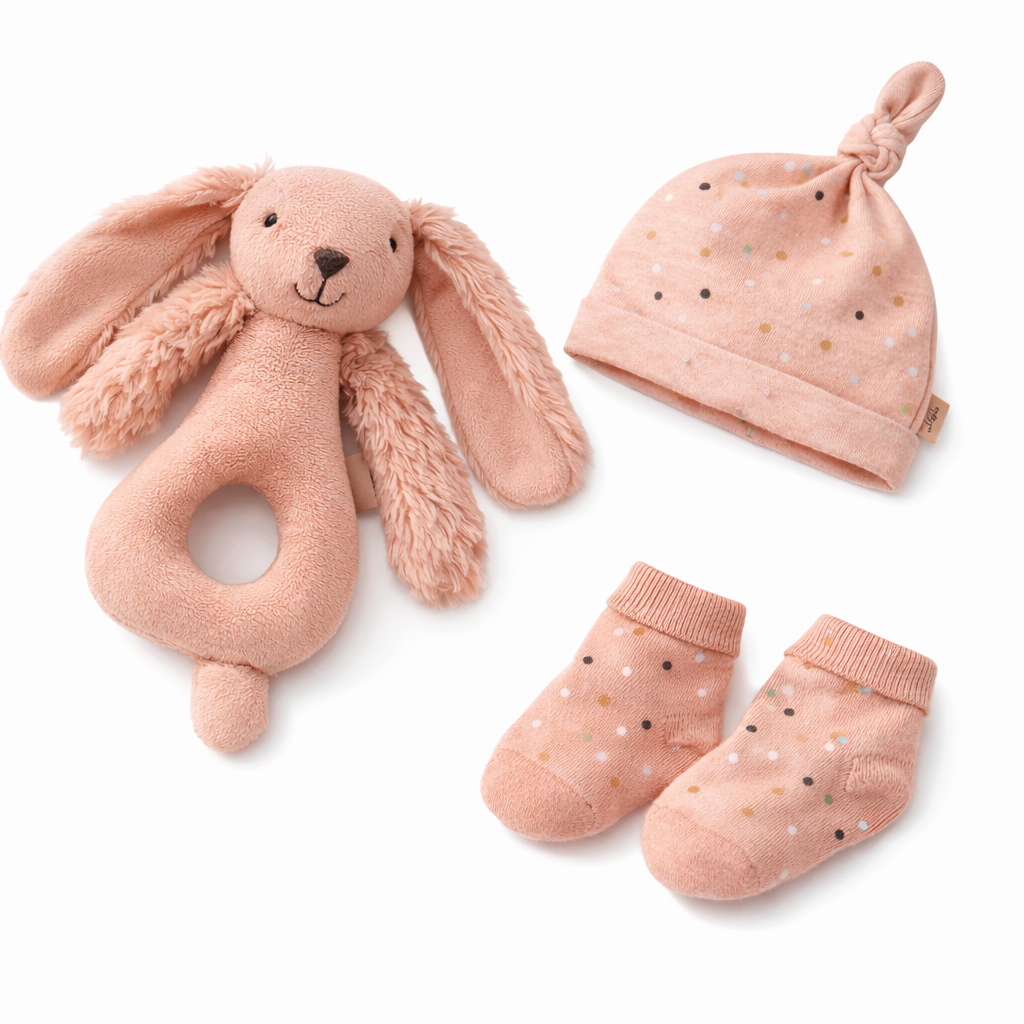 Kit Baby Shower • Primer Abrazo • Conejo • Pack 3