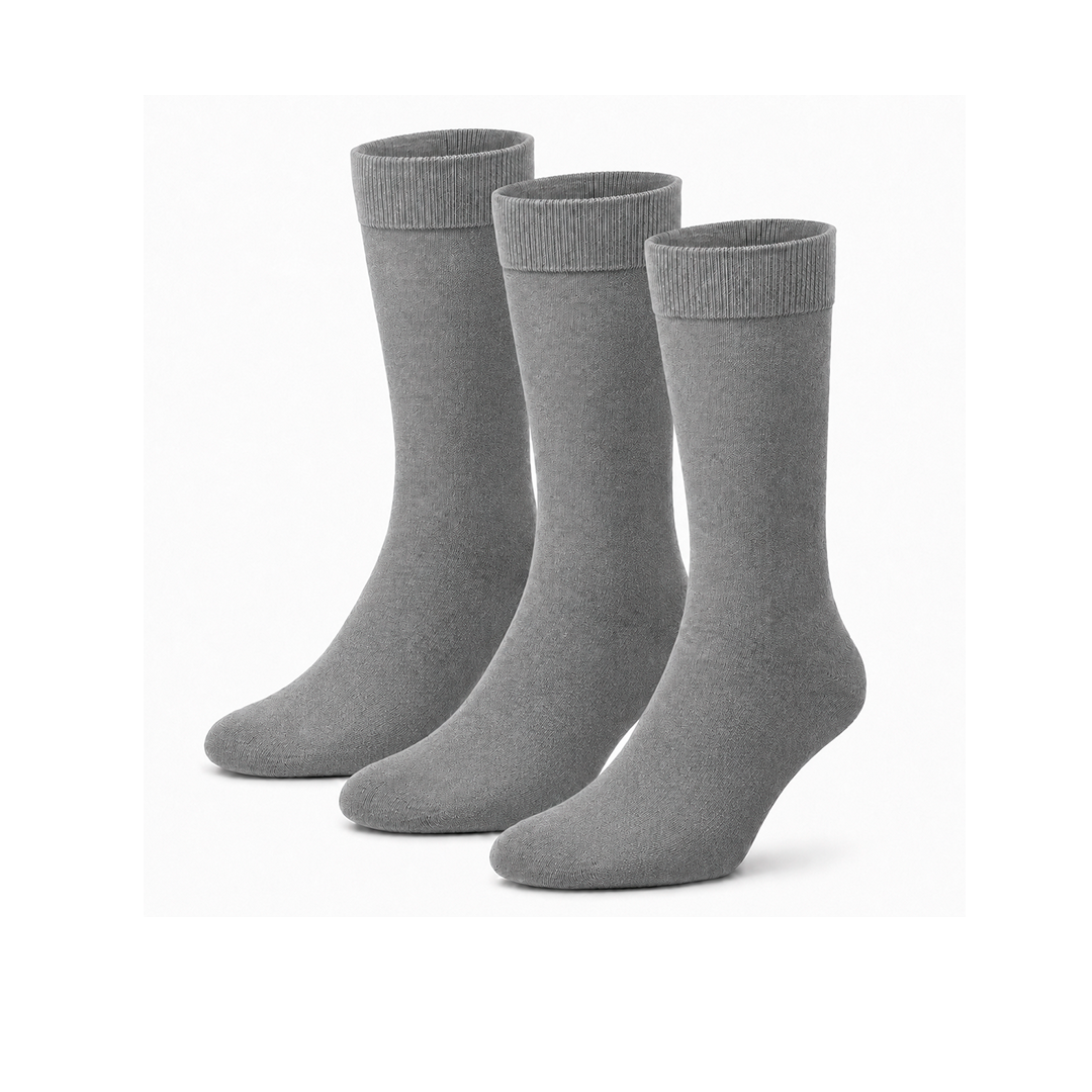 Calcetines “Merino Daily” • Confort Térmico en Lana Merino • Pack 3 Pares • Gris Claro