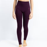 Leggings de desporto, na cor bordô, para mulher, com um ajuste perfeito e qualidade, sem transparência. Perfeito para treinos de alta intensidade, como ginásio, crossfit, corrida...