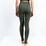 Leggings de desporto, na cor verde, para mulher, com um ajuste perfeito e qualidade, sem transparência. Perfeito para treinos de alta intensidade, como ginásio, crossfit, corrida...
