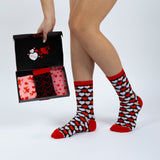 Caja de regalo con 3 pares de calcetines LOVE YOU.