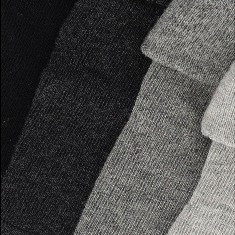 Pack de 4 meias de bebé em algodão, suaves e sem costuras, com punho dobrável unicolor.