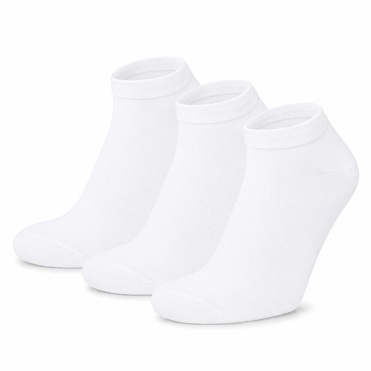 Calcetines “Ever Soft” • Cortos en Modal • Pack 3 Pares • Blanco