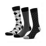 Calcetines “Bambú Trendy” • Tacto de Seda de Bambú • Pack 3 Pares • Gris