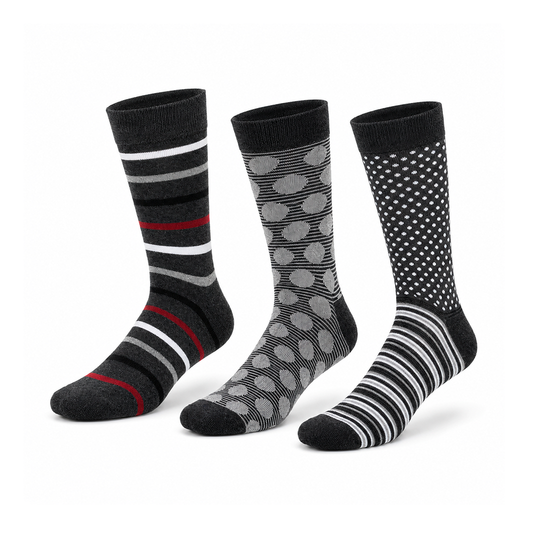 Calcetines “Bambú Trendy” • Tacto de Seda de Bambú • Pack 3 Pares • Gris
