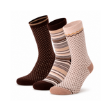 Calcetines “Bambú Trendy” • Tacto de Seda de Bambú • Pack 3 Pares • Marrón